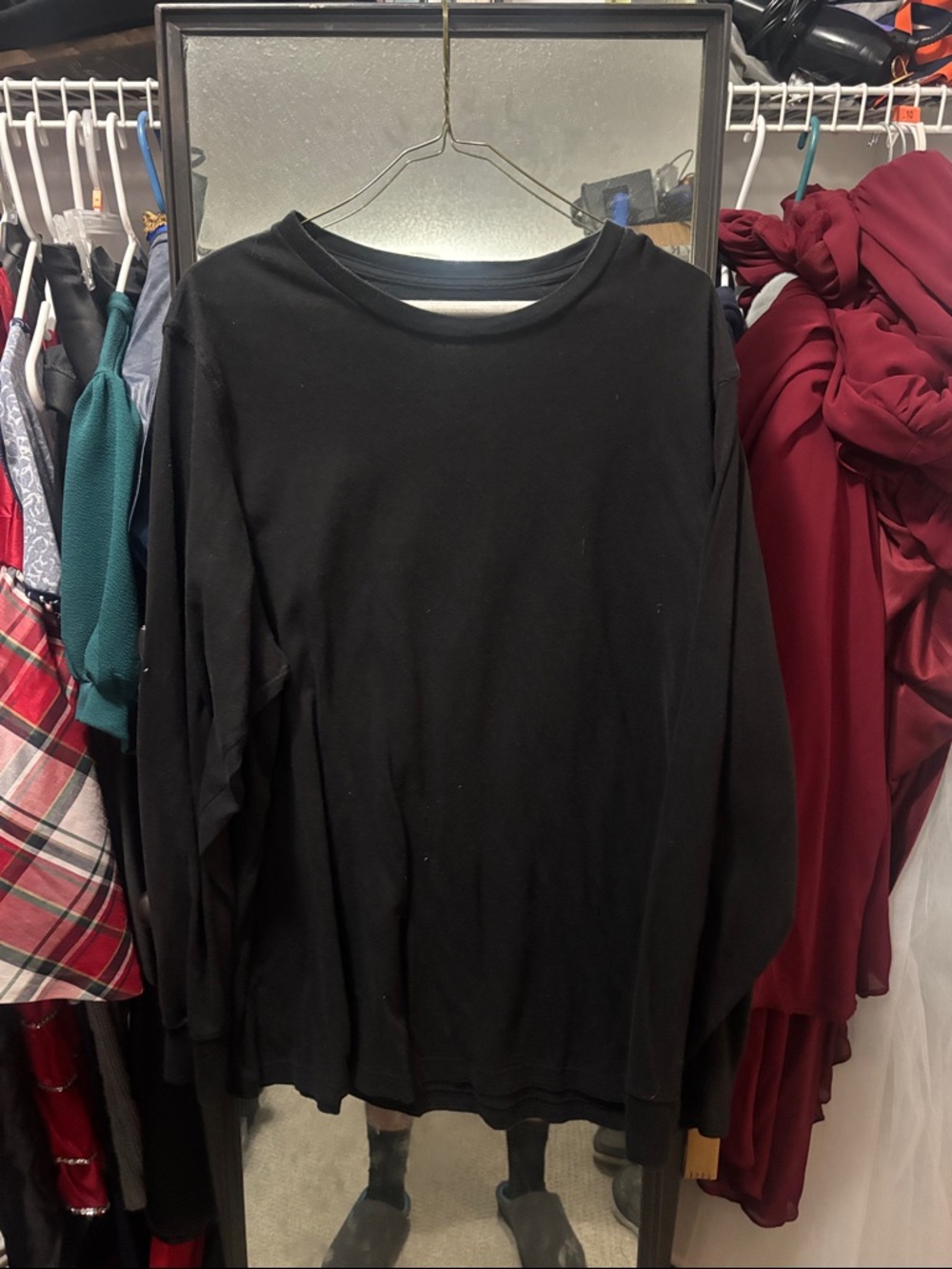 George Black Long-Sleeve Crewneck Shirt